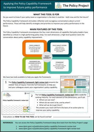 Applying the Policy Capability Framework cover