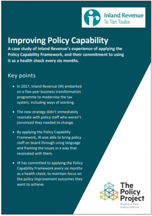 Improving policy capability case study