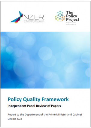 Policy Quality Framework: Independent Panel Review of Papers