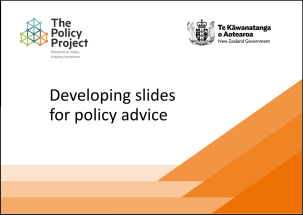 Developing slides for policy advice