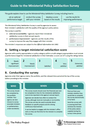 Guide to the Ministerial Policy Satisfaction Survey cover