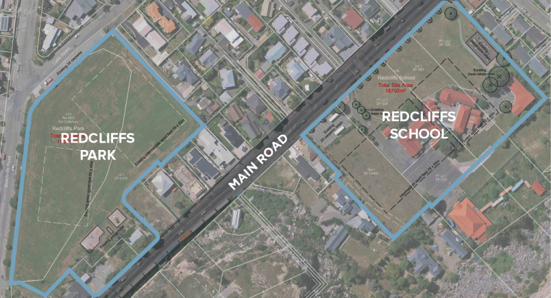 Redcliffs School proposal map