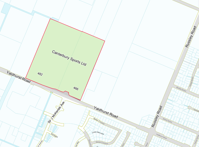 Yaldhurst Recreation and Sports Facility - Site Map