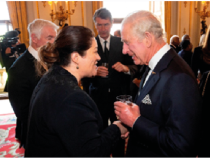 Rt Hon Dame Cindy Kiro meets His Majesty King Charles III