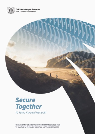 The front cover of New Zealand's National Security Strategy: Secure Together