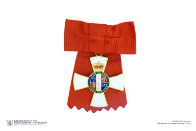 Insignia of a Companion of the New Zealand Order of Merit (on ribbon bow)