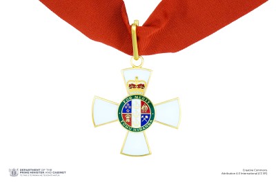 Insignia of a Companion of the New Zealand Order of Merit (on neck ribbon)